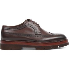 Erkek Kahverengi Bağcıklı Deri Klasik Ayakkabı