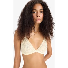 DeFacto Simli Dantel Kapsız Pedsiz Balensiz Triangle Bra-Fall in Love