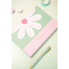 Matt Notebook A5 15X21 Mıknatıslı Kapak Defter Çizgili Papatya
