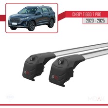 Chery Tiggo 7 (T15) Pro 2020 ve Sonrası ile Uyumlu Ace-2 Ara Atkı Tavan Barı Gri 2 Adet