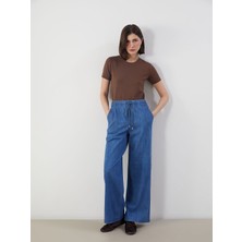 Lc Waikiki Yeni Sezon Beli Lastikli Wideleg Kadin Jean Pantolon - S5K761Z8
