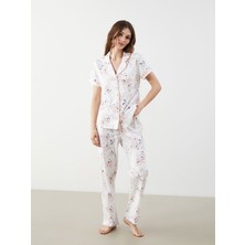 Lc Waikiki Yeni Sezon Gomlek Yaka Cicekli Kadin Pijama Takim - S5GS71Z8