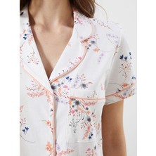Lc Waikiki Yeni Sezon Gomlek Yaka Cicekli Kadin Pijama Takim - S5GS71Z8