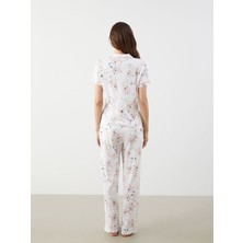 Lc Waikiki Yeni Sezon Gomlek Yaka Cicekli Kadin Pijama Takim - S5GS71Z8