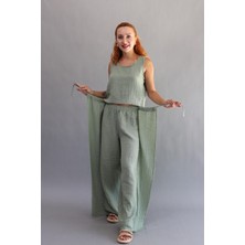 Müslin Kapaklı Pantolon
