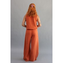 Müslin Kapaklı Pantolon