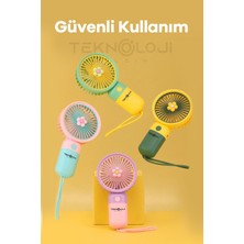 Teknoloji Gelsin El Fanı Mini Pervane Soğutucu Şarjlı Portatif Taşınabilir Vantilatör
