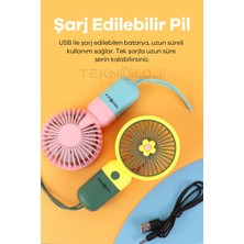 Teknoloji Gelsin El Fanı Mini Pervane Soğutucu Şarjlı Portatif Taşınabilir Vantilatör