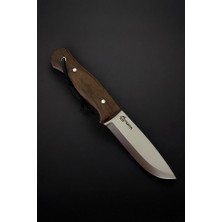 Tanto Bushcraft Knife 4116 Ceviz – El Yapımı Full-Tang Kamp Ekipmanı, Deri Kılıflı (23 Cm)