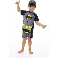Cg Kids Batman Figürlü 3 Parça Boneli Erkek Çocuk Mayo Alt Üst Takım