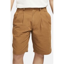 Nike Sportswear Life Pleated Chino Kanvas Erkek Şort Kahverengi