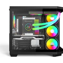 XGaming V950 Black 7 x Argb Fan 750W 80+Bronze Gaming Case (426*285*380MM)