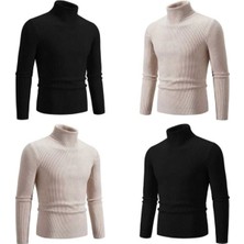 Unisex 4 Lü Kombin Balıkçı Yaka Kazak