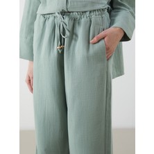 Lc Waikiki Yeni Sezon Beli Lastikli Genis Paca Muslin Kadin Pantolon - S5M279Z8