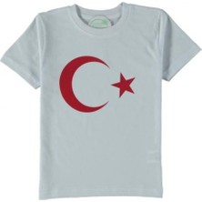 Cidems Unisex Çocuk Atatürk Baskılı T-Shirt Kısa Kol %100 Pamuk Günlük Stil 6 Yaş