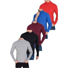 5'li Paket Boğazlı Dar Kesim Kazak