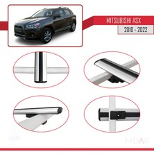 Mitsubishi Asx (Ga) 2010-2022 Arası ile Uyumlu Basıc Model Ara Atkı Tavan Barı Gri 3 Adet
