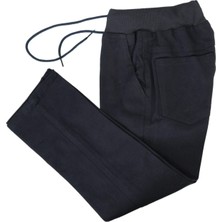 Valdo Spor Giyim Lacivert Lastikli Bel Ribanalı Unisex Çocuk Pantolonu Pamuk Polyester Orta Kalınlıkta Jogger Model
