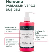Noreana Vegan Cilt Bakımı | Hyaluronik Asit + Bisabolol ile Yoğun Nemlendirme ve Işıltılı Parlaklık Duş Jeli