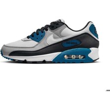 Nike Air Max 90 Erkek Sneaker Ayakkabı  FB9658-002 (Yarım Numara Büyük Almanızı Öneririz) Gri-Siyah-Mavi - 45