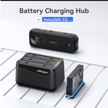 INSTA360 X5 Şarj Box Amagisn bataryalar dahil değildir