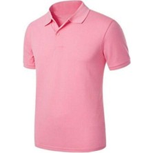 Ümitteks Iş ve Okul Kıyafetleri Unısex Penye Polo Yaka Kısa Kollu Pembe Tişört Çocuk