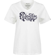 2AS Alone Baskılı V Yaka Kadın T-Shirt 406