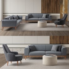 Edsy Home Rebull 3+3+1 Koltuk Takımı Gri