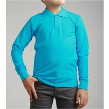 Unisex Çocuk Uzun Kol Polo Yaka Tshirt
