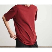 Unisex Baskılı Pamuk Bisiklet Yaka Oversize T-Shirt