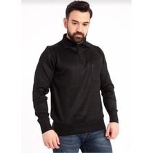 Erkek Düğmeli Ince Polo Yaka Yün Kazak