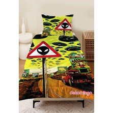 Uzaylı Tabela Aliena Bebek ve Çocuk Odası Kapitone Yorgan