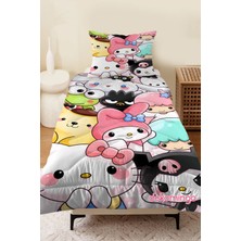 Kuromi ve Arkadaşları Desenli Kapitone Yorgan