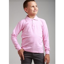 Unisex Çocuk Uzun Kol Polo Yaka Okul T-Shirt