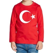 Unisex Kırmızı Ay Yıldızlı Body