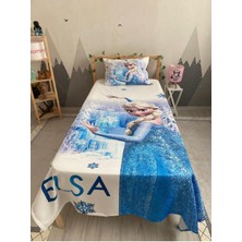 Kız Karakter Karlarülkesi Bebek ve Çocuk Baza Pike Takımı ve Yastık Kılıfı ( Tek Kişilik )