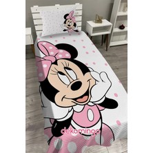 Pembe Puanlı Mini  Bebek ve Çocuk Baza Pike Takımı ve Yastık Kılıfı ( Tek Kişilik )