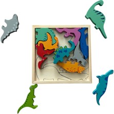 Mokutoys Ahşap Hayvanlar 3 Lü Yapboz Set