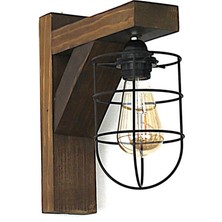 Otantik Çarşı Ahşap Aplik Metal Şapkalı