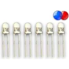 3mm R-B Kırmızı - Mavi Flaşör LED - 100 Adet