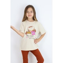 Mia Baby Basic Baskılı Kız Tişört 4-10 Yaş