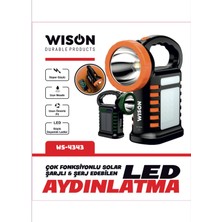 Wıson WS-4343 Fonksiyonlu Solar Şarjlı Powerbanklı Kamp Lambası