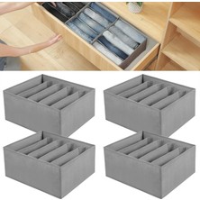 4 Adet 5 Bölmeli Çekmece Içi Düzenleyici, Dolap Çamaşır Düzenleyici, Saklama Kutusu Organizer