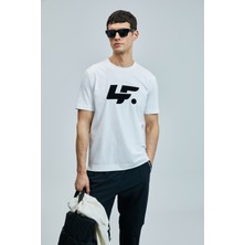 Lufian Pamuk Karışımlı Regular Fit Bisiklet Yaka Logolu T Shirt Erkek T Shirt 111020243