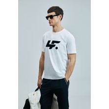 Lufian Pamuk Karışımlı Regular Fit Bisiklet Yaka Logolu T Shirt Erkek T Shirt 111020243