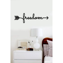 Siyah Ahşap Freedom Duvar Dekoru Salon Oturma Yatak Çocuk Odası Ofis Için 60X20CM Mdf Tablo