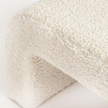 Folk U Puf/bench Peluş Kumaş 40*45 cm / Yükseklik 46 cm