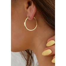 14 Ayar Altın Gizli Kilit Halka Küpe