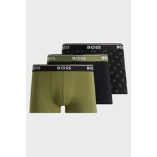 Boss Logolu Streç Pamuklu 3 Pack Boxer Erkek Boxer 50531701 990