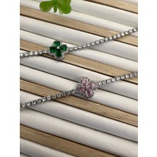 Renkli Taşlı Yoncalı Suyolu (17CM + 1 Cm)